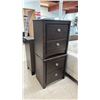 Image 2 : PAIR OF DARK WOODEN 2 DRAWER NIGHT STANDS