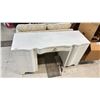 Image 3 : MODERN FRENCH PROVINCIAL STYLE DOUBLE PEDESTAL 7 DRAWER DESK