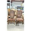 Image 1 : PAIR OF TAUPE SUEDE WINGBACK CHAIRS