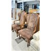 Image 2 : PAIR OF TAUPE SUEDE WINGBACK CHAIRS