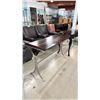 Image 2 : BROWN WOODEN TOP METAL LEG CONSOLE/ENTRYWAY TABLE