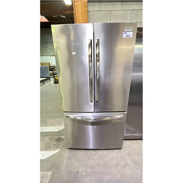 FRIGIDAIRE GALLERY STAINLESS STEEL FRENCH DOOR FRIDGE WITH ROLLOUT FREEZER 36"W