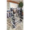 Image 1 : APEX BARBELL STAND WITH 8 ASSORTED BARBELLS RANGING FROM 20LBS - 60LBS