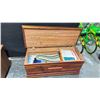 Image 2 : WOODEN STORAGE HUTCH WITH CONTENTS