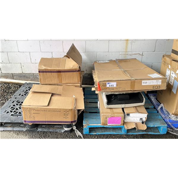 2 PALLETS OF ASSORTED FURNITURE PARTS & PIECES *MUST TAKE ALL*