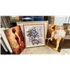 Image 1 : 2 LARGE FRAMED PICTURES & 2 CANVAS PICTURES
