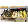 Image 1 : SHELF OF ASSORTED TEA POTS, TEACUPS & MORE