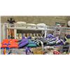 Image 1 : SHELF OF ASSORTED LIFE JACKETS
