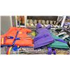 Image 2 : SHELF OF ASSORTED LIFE JACKETS
