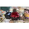 Image 2 : SHELF OF ASSORTED STORAGE BASKETS, BOX OF CD'S & MORE
