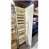 Image 2 : WHITE WOODEN SINGLE DOOR STORAGE CABINET - 77"H
