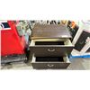 Image 2 : LARGE BROWN WOODEN 2 DRAWER NIGHTSTAND