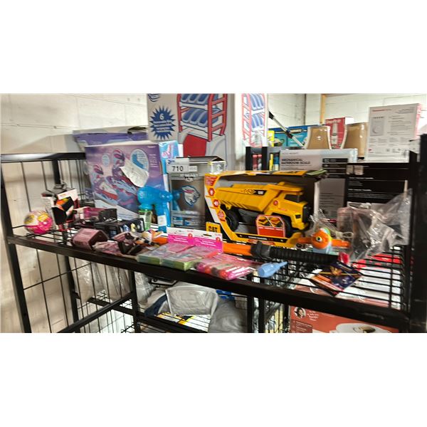 SHELF OF CHILDRENS FIGURE SKATES, CHILDRENS TOYS & MORE