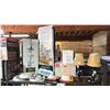 Image 1 : POLE SHOWER CADDY, 3 TIER STACKABLE SHOE RACK, CEILING LIGHTS, SMOKE ALARMS, LAMPS & MORE