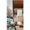 Image 3 : POLE SHOWER CADDY, 3 TIER STACKABLE SHOE RACK, CEILING LIGHTS, SMOKE ALARMS, LAMPS & MORE