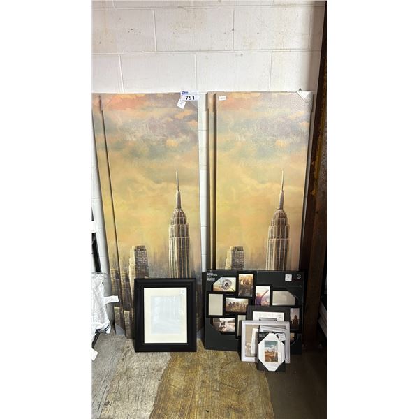 ASSORTED PICTURES & PICTURE FRAMES