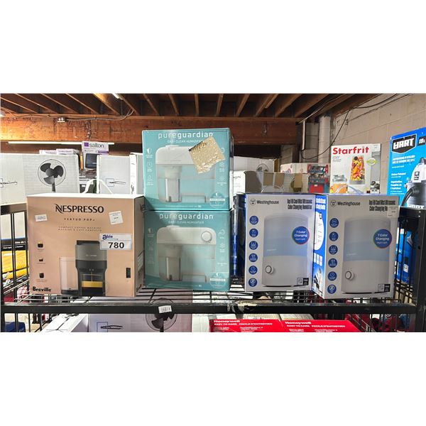 NESPRESSO VERTUO POP, PUREGUARDIAN HUMIDIFIERS & WESTING HOUSE HUMIDIFIERS