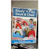 Image 2 : STUDY N' PLAY DESK & CHAIR, LITTLE TIKES TRACTOR + CART & A BLUESCAPE FAMILY POOL