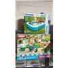 Image 3 : STUDY N' PLAY DESK & CHAIR, LITTLE TIKES TRACTOR + CART & A BLUESCAPE FAMILY POOL