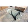 Image 2 : BLACK BASE/GLASS TOP COFFEE TABLE