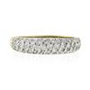 Image 4 : 18K TT Gold 0.65 ctw Round Pave 3 Row Diamond Domed Stackable Wedding Band Ring