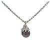 Image 1 : 14kt WG Diamond Pearl Pendant and chain