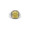 Image 1 : Platinum Fancy Yellow Diamond Ring