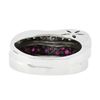 Image 7 : NEW 14K Gold 0.85 ctw Pave Pink Sapphire & Diamond Dual Stack Look Wavy Band Rin