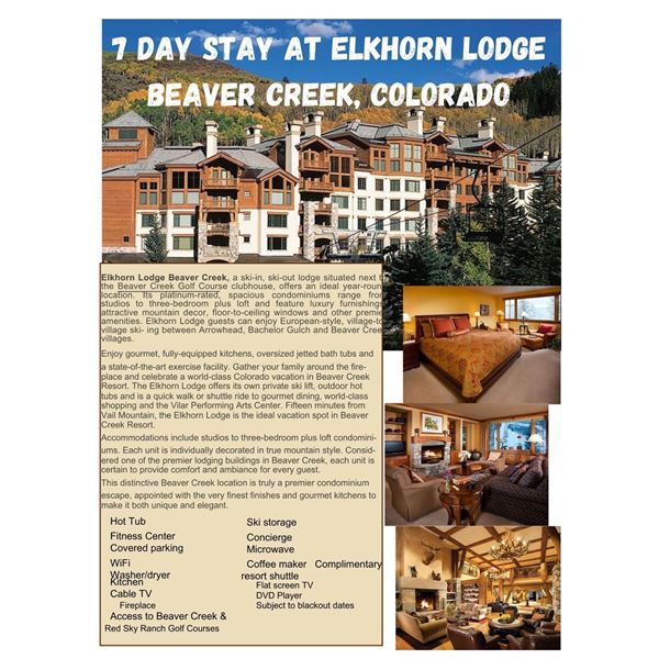 7 Day in Beaver Creek, CO