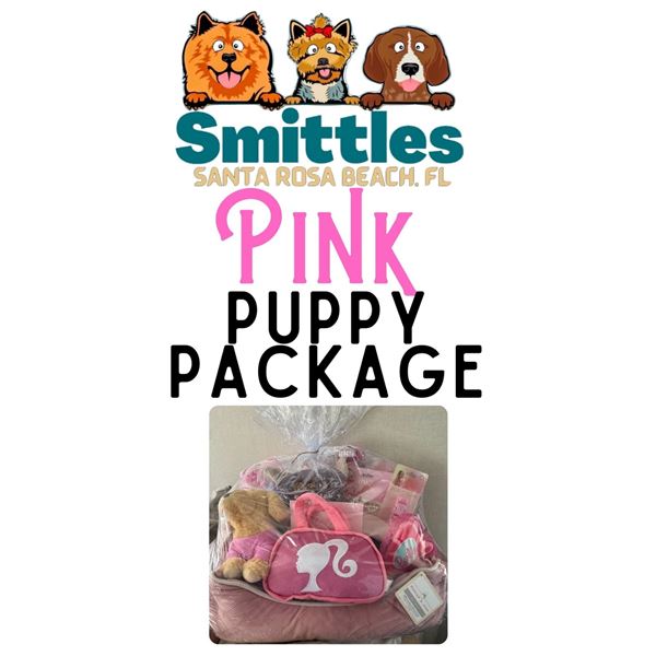 Pink Smittles Dog Basket