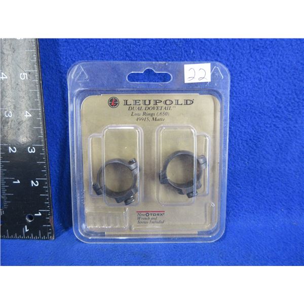 Leupold 1" Dual Dovetail Low Rings - Matte # 49915
