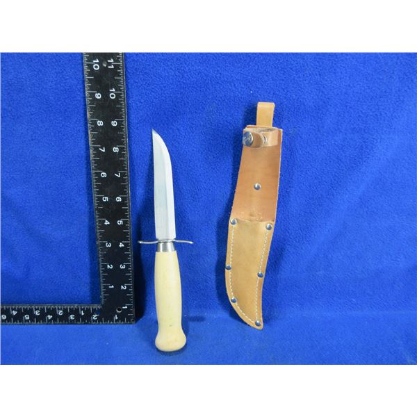 Frost's Mora Fixed Blade Knife with Leather Sheath