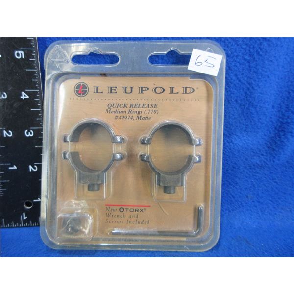 Leupold Quick Release Medium Rings, Matte, # 49974