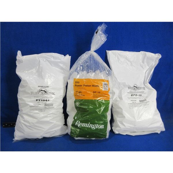 10 Gauge Assorted Wads - 2 Bags of 250, Bag of 100