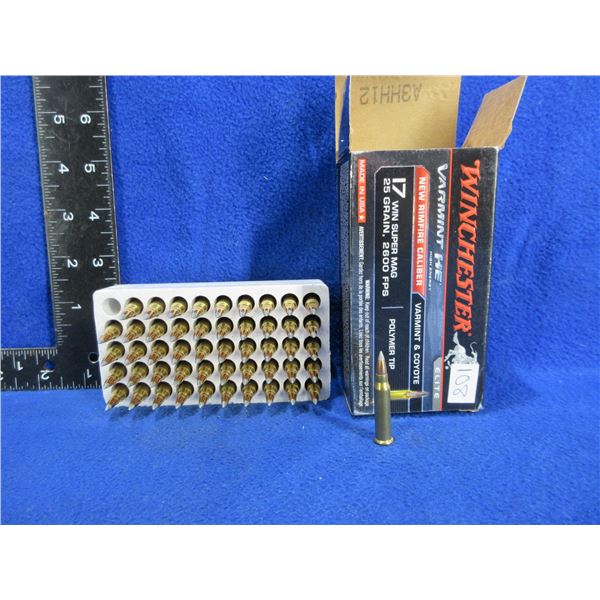 17 Win. Super Mag 25gr Winchester (Pick Up or Ship by UPS Only)