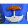 Image 2 : Ulu Knife with Wood Handle - Zepf Custom Knives