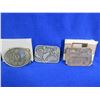 Image 1 : 3 Belt Buckles - NWMP, Pilsner Beer, Fisherman