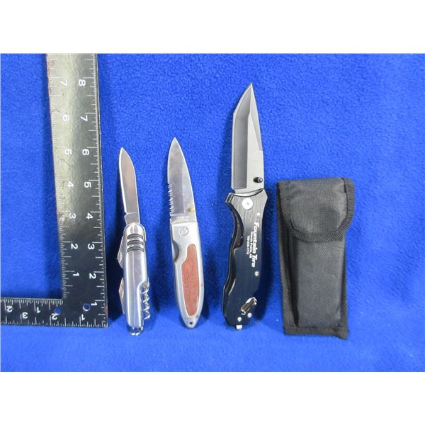 2 Folding Blade Knives and a Mulit-Tool Folding Blade Knife