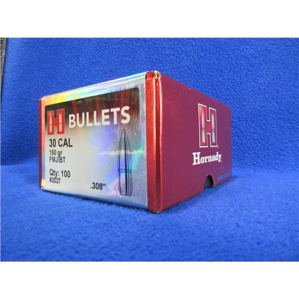 NEW - 30 Cal. .308" 150gr FMJ BT Hornady Bullets