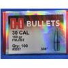 Image 2 : NEW - 30 Cal. .308" 150gr FMJ BT Hornady Bullets