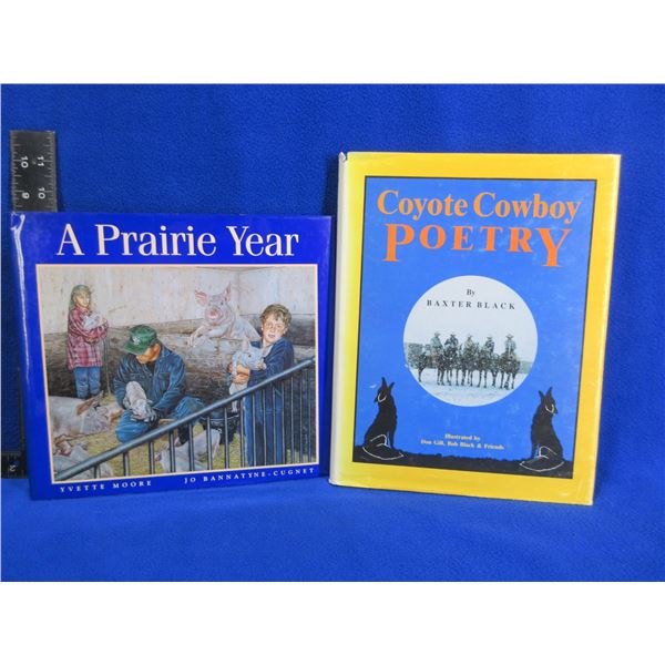 2 Vintage Books - A Prairie Year, Coyote Cowboy Poetry