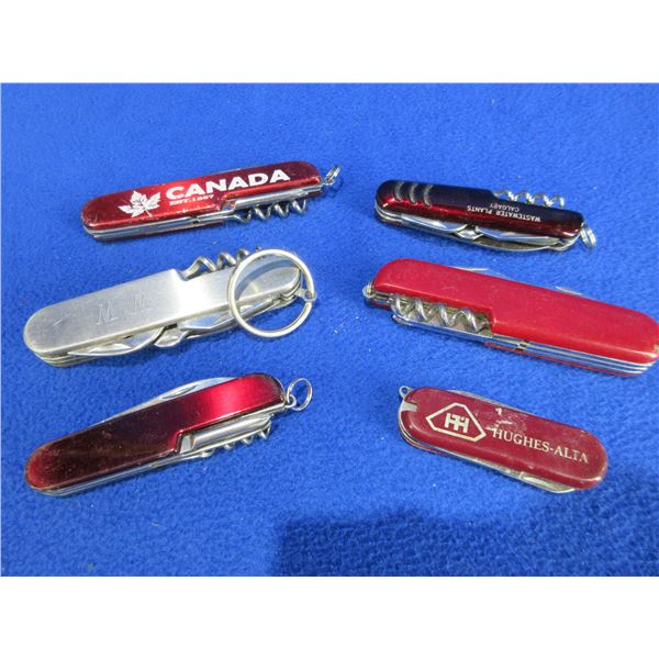 6 Folding Pocket Knives (5 are Multi-Tool Pocket Knives)