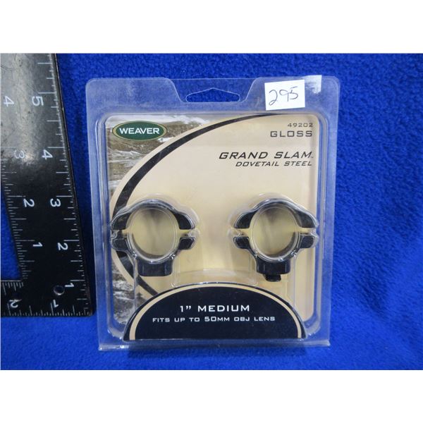 NEW - Weaver Grand Slam 1" Medium Rings # 49202