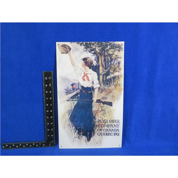 Ross Rifle Company of Canada Tin Sign - 16" x 9 3/4"