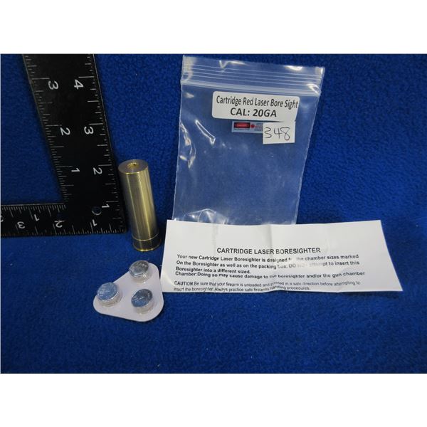 NEW - 20 Ga. Cartridge Red Laser Bore Sight with Batteries