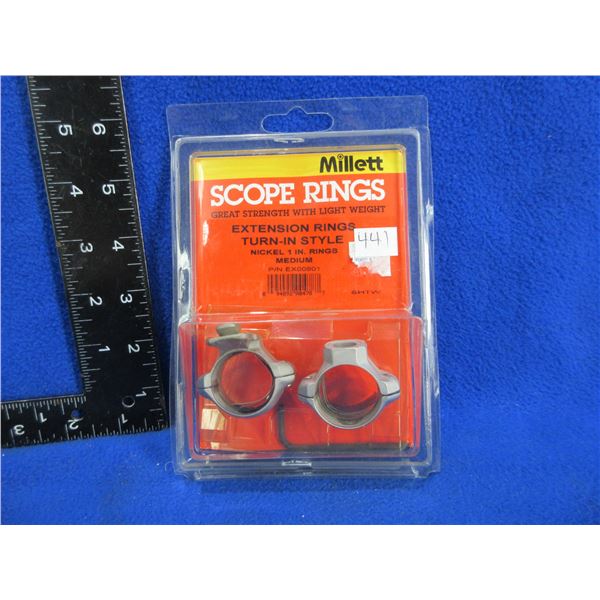 Millet 1" Extension Rings - Nickel, Medium, Turn-In Style