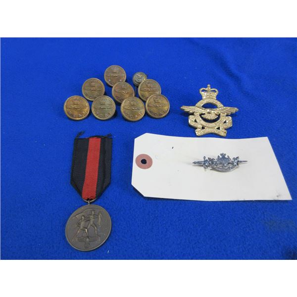 Lot of Misc. Buttons, Pins and Medals