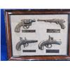 Image 2 : 2 Framed Vintage Handgun Wall Plaques - 10" x 7 1/*2"