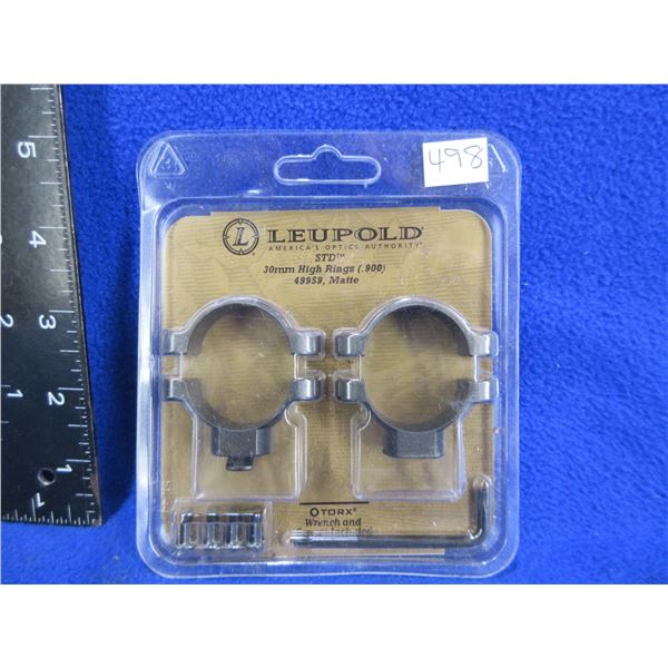NEW - Leupold STD 30MM High Rings - Matte, # 49959