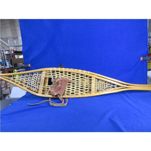 Vintage Kabir Kouba Wood and Rawhide Snowshoes